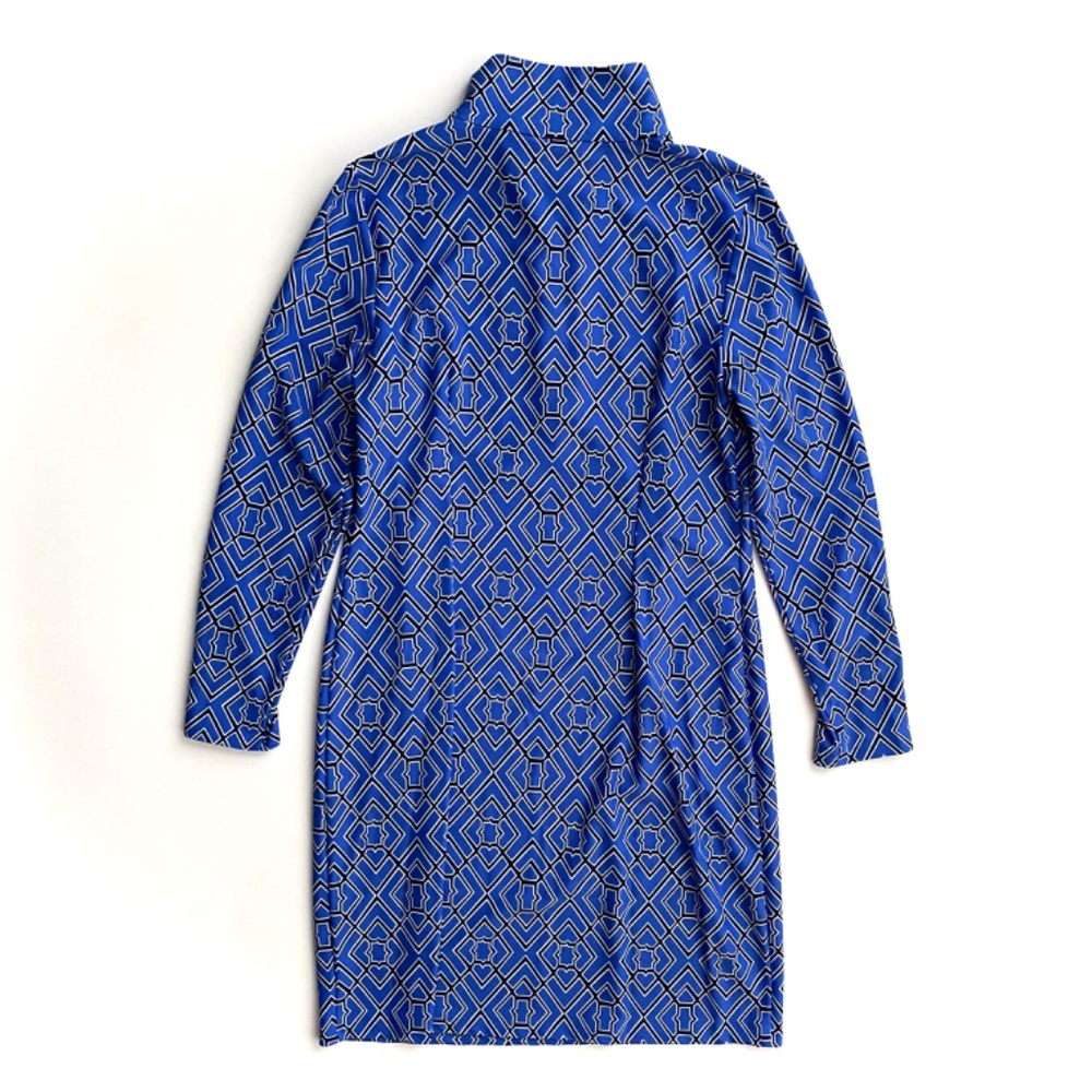 Jude Connally Anna Jude Cloth Garden Lattice Zip Long Sleeve Shift Dress Small S - Picture 3 of 5